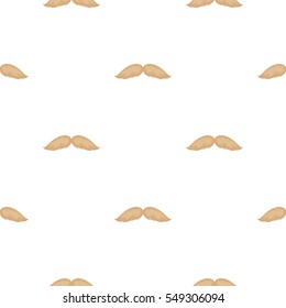 Man's hairstyle icon in pattern style isolated on white background. Beard symbol stock vector illustration.