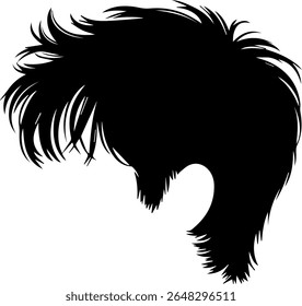 man's hairstyle messy medium-length hair with fringe