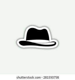 man's hat icon - vector sticker