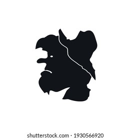 Man's head face in hat logo icon sign Working symbol Neck silhouette Hand drawn game design Cartoon children's style Fashion print clothes apparel greeting invitation card cover flyer poster banner