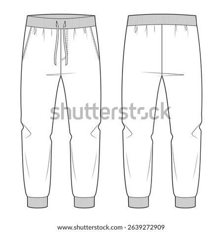 Mans jersey jogger pants template