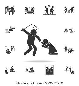man's maneuvering over a woman icon. Detailed set of illustration bad family icons. Premium quality graphic design. One of the collection icons for websites, web design on white background
