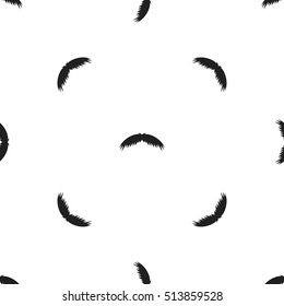 Man's mustache icon in black style isolated on white background. Beard pattern symbol stock vector illustration.