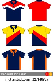 man's polo shirt design Vector template 