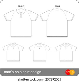 man's polo shirt design Vector template 