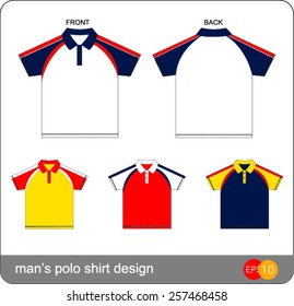 man's polo shirt design Vector template 