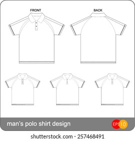 man's polo shirt design Vector template 