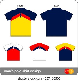 man's polo shirt design Vector template 