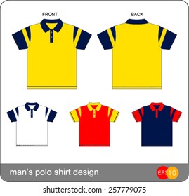 man's polo shirt design Vector template 