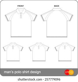 man's polo shirt design Vector template 
