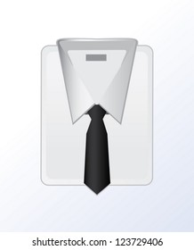 Man's shirt and tie isolated on white