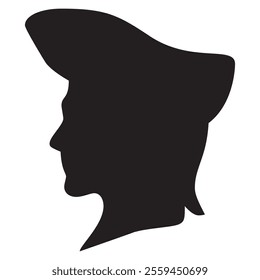 Man's silhouette profile. Avatar. Vector Illustration. Human face side silhouette. tattoo symbol