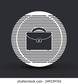 Man's small bag icon. Flat design style. Made vector illustration