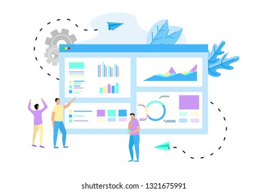 Mans studying financial statistics on screen monitor. Financial reports, charts graphs on online browser. Business concept