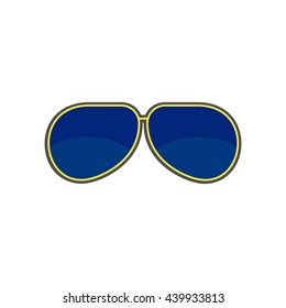 Mans Sunglasses Line Icon