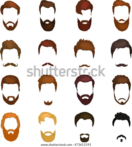 Mans Trendy Haircut Types Barber Shop Stock Vector Royalty Free