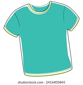 man's T-shirt color vector illustration	
