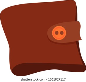 Mans wallet, illustration, vector on white background.
