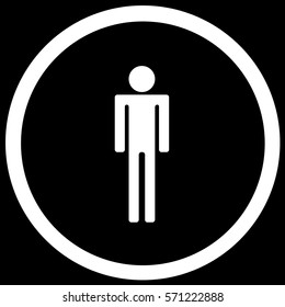 Man's WC\Toilet Room Sign Black. Vector. 