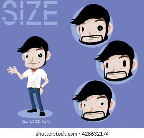 A man-SD Size-Set-Chill style and 3 Head