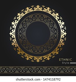 Mansi ethnic pattern template design