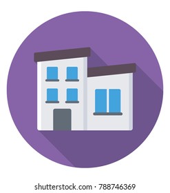 Mansion Flat Colored  Icon
