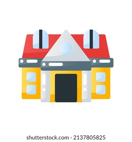 mansion flat gradient style icon. vector illustration for graphic design, website, app. EPS 10