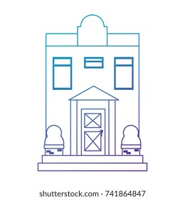 mansion front isolated icon