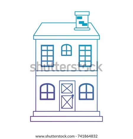 mansion front isolated icon