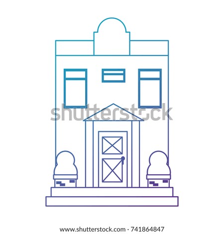 mansion front isolated icon