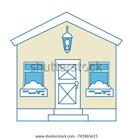 mansion front isolated icon