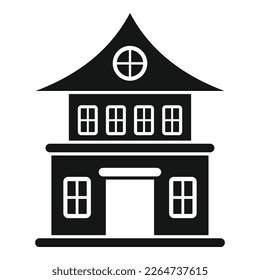 Mansion house icon simple vector. Creepy horror. Scary building