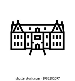 mansion house line icon vector. mansion house sign. isolated contour symbol black illustration