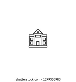 Mansion icon graphic element Illustration template design 