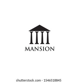 Mansion icon logo design vector