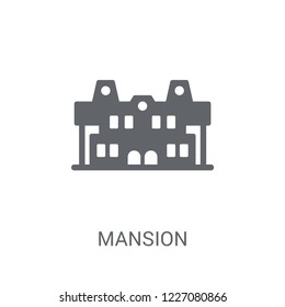 Mansion icon. Trendy Mansion logo concept on white background from Real Estate collection. Suitable for use on web apps, mobile apps and print media.