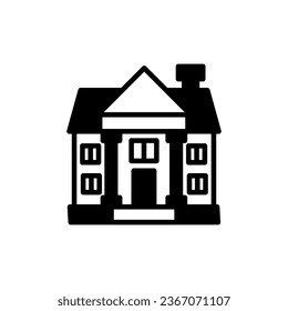 Mansion icon in vector. Illustration