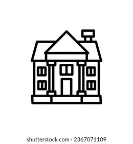 Mansion icon in vector. Illustration