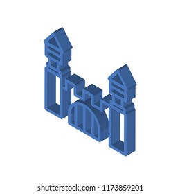 Mansion isometric left top view 3D icon