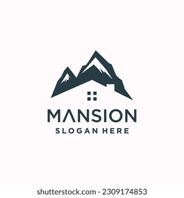 Mansion logo design idea with modern concept