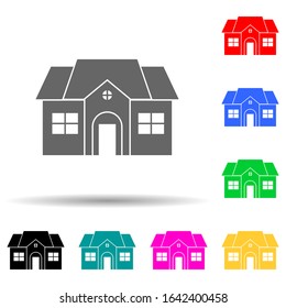 mansion multi color style icon. Simple glyph, flat vector of house icons for ui and ux, website or mobile application
