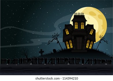 Mansion At Night
