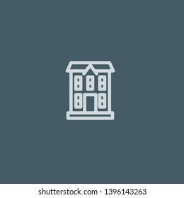 Mansion vector icon. Mansion concept stroke symbol design. Thin graphic elements vector illustration, outline pattern for your web site design, logo, UI. EPS 10.