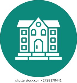 Ilustración de diseño de icono de Vector de mansión