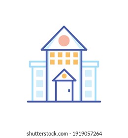mansion vector icon style illustration. EPS 10