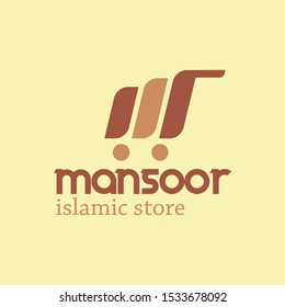 Mansoor Logo Design Concept Vector Template. Design For Your Store .