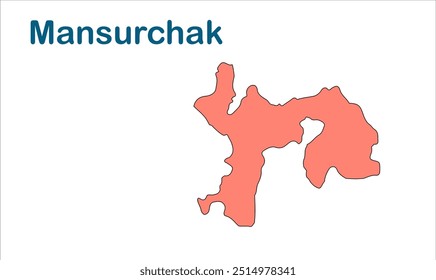 Mapa da subdivisão de Mansurchak, Distrito de Begusarai, Estado de Bihar, República da Índia, Governo de Bihar, Território indiano, Índia Oriental, política, aldeia, turismo