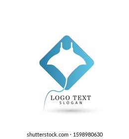 Manta Fish Logo Logo. Symbol & Icon Vector Template.