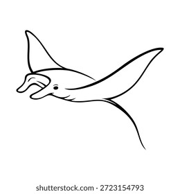 Ilustração do vetor do logotipo Manta preto e branco