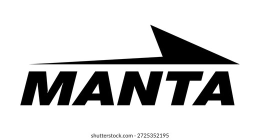 Ilustração do vetor do logotipo Manta preto e branco